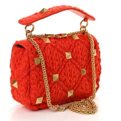 Valentino Garavani Cashmere Medium Roman Stud Shoulder Bag Titian 3 of 8