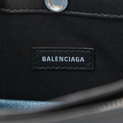 Balenciaga Denim Pochette Crossbody Bag Blue 7 of 9