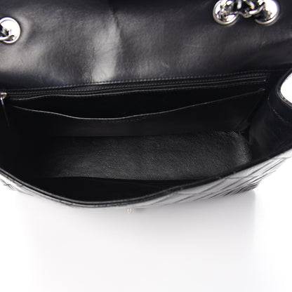Chanel Distressed Patent Quilted Jumbo Single Flap Black 4 of 10