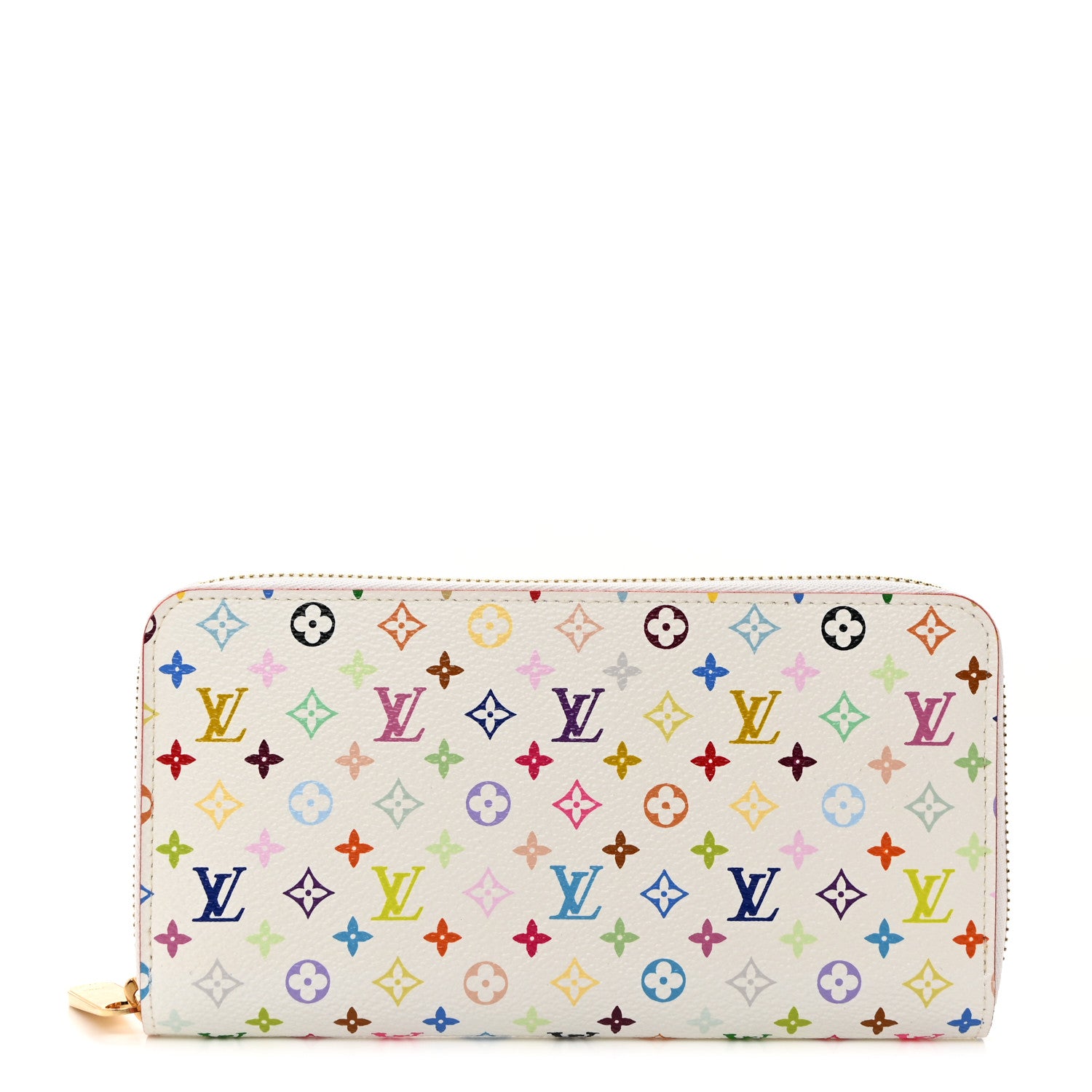 Louis Vuitton LOUIS VUITTON Monogram Multicolor Zippy Wallet White Litchi 1 of 7