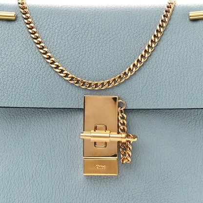Chloe Grained Lambskin Drew Shoulder Bag Fresh Blue 8 of 10