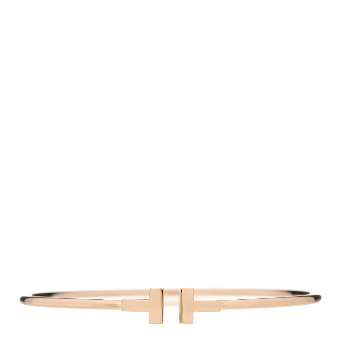 18K Rose Gold Narrow T Wire Bracelet