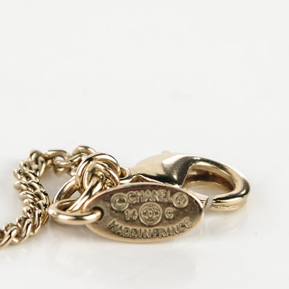 Chanel Enamel CC Pearl Drop Necklace Gold 4 of 5