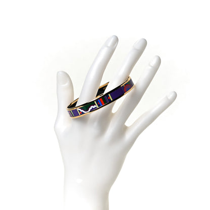 Hermes Enamel Printed Narrow Faubourg Rainbow Bracelet 70 Au Paradis 2 of 5