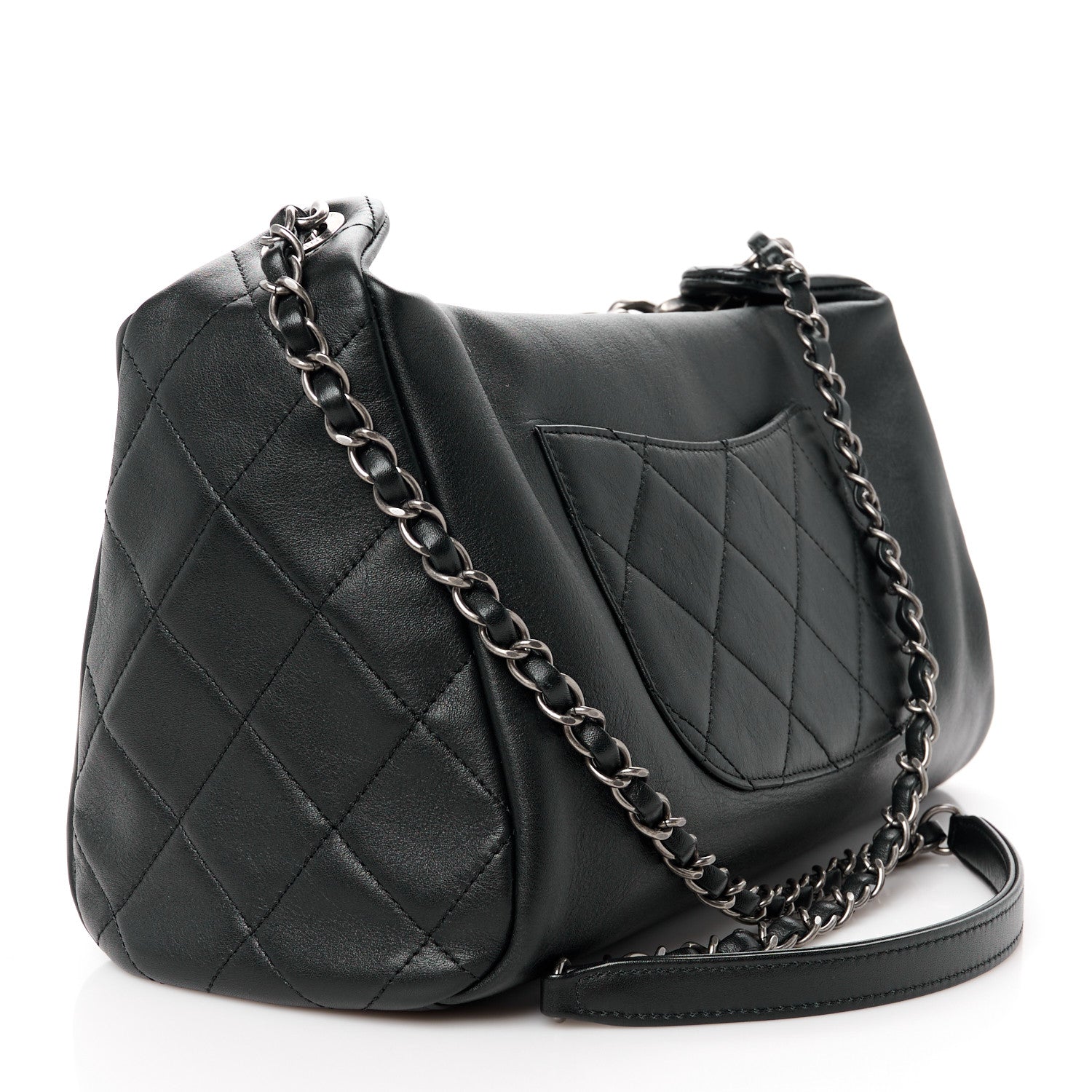Chanel Calfskin Chain 20s Signature Hobo Black 3 of 10