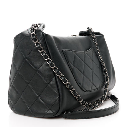 Chanel Calfskin Chain 20s Signature Hobo Black 3 of 10