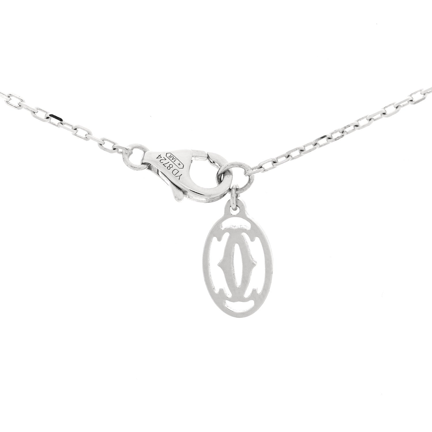 Cartier 18K White Gold Diamond LM D'Amour Pendant Necklace 4 of 4