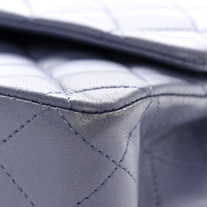 Chanel Lambskin Quilted Medium Double Flap Blue 10 of 10