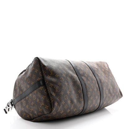 Louis Vuitton Monogram Macassar Keepall Bandouliere 55 4 of 10