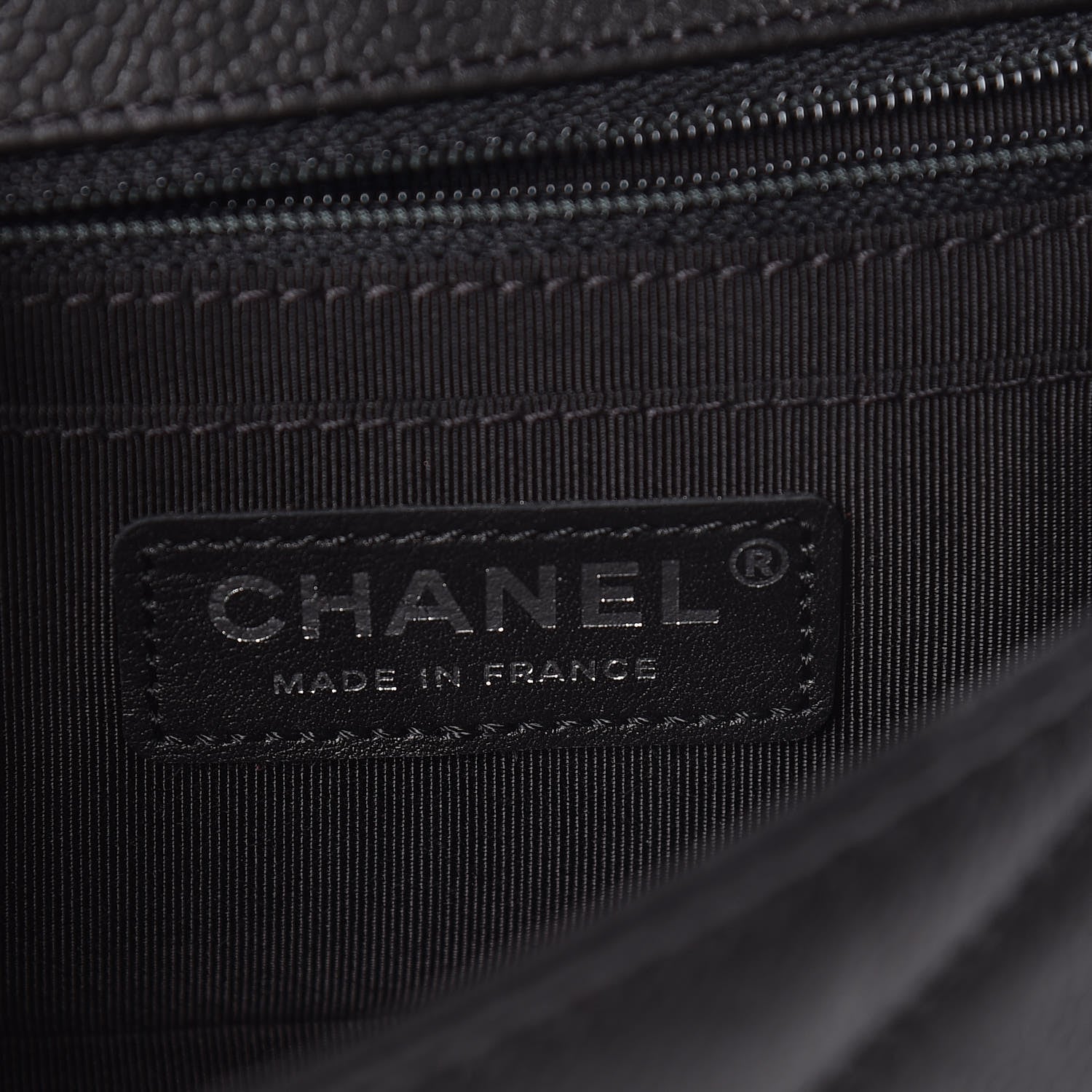Chanel Caviar Chevron Quilted Small Single Flap Black 6 of 11