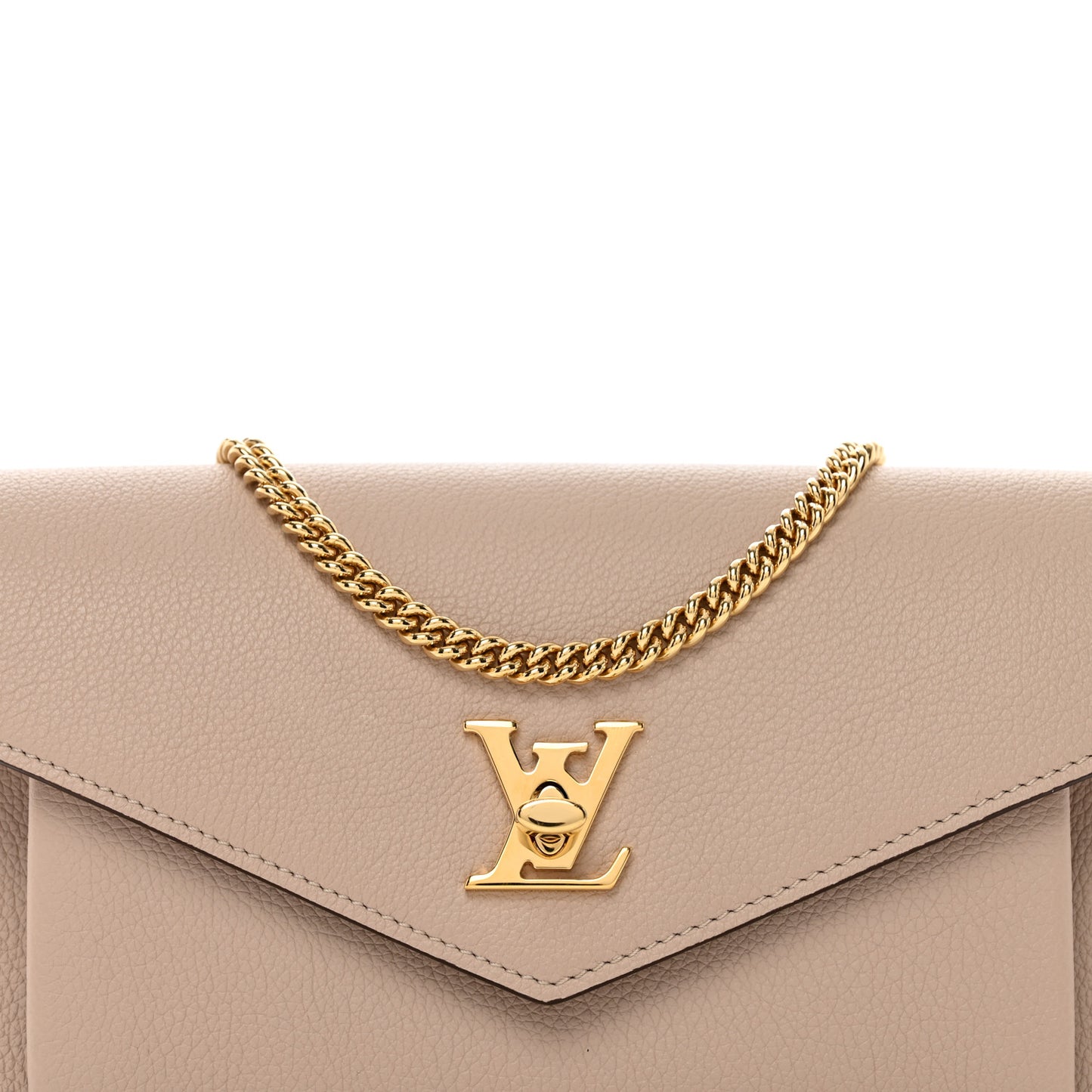 Soft Calfskin My Lockme Chain Pochette Greige