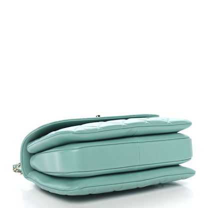 Chanel Lambskin Quilted Small Trendy CC Flap Dual Handle Bag Light Green 3 of 8