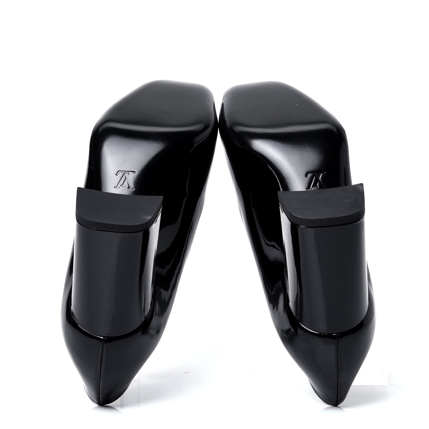 Louis Vuitton Patent Madeleine Pumps 37.5 Black 5 of 6