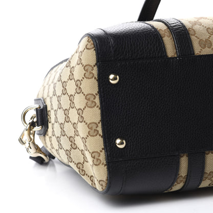 Gucci Monogram Cellarius Calfskin Large Boston Beige Ebony Black 7 of 11