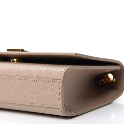Saint Laurent Grain De Poudre Small Monogram Kate Satchel Dark Beige 7 of 10