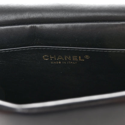 Chanel Calfskin Quilted Nailed CC Flap Bag Black 6 of 10