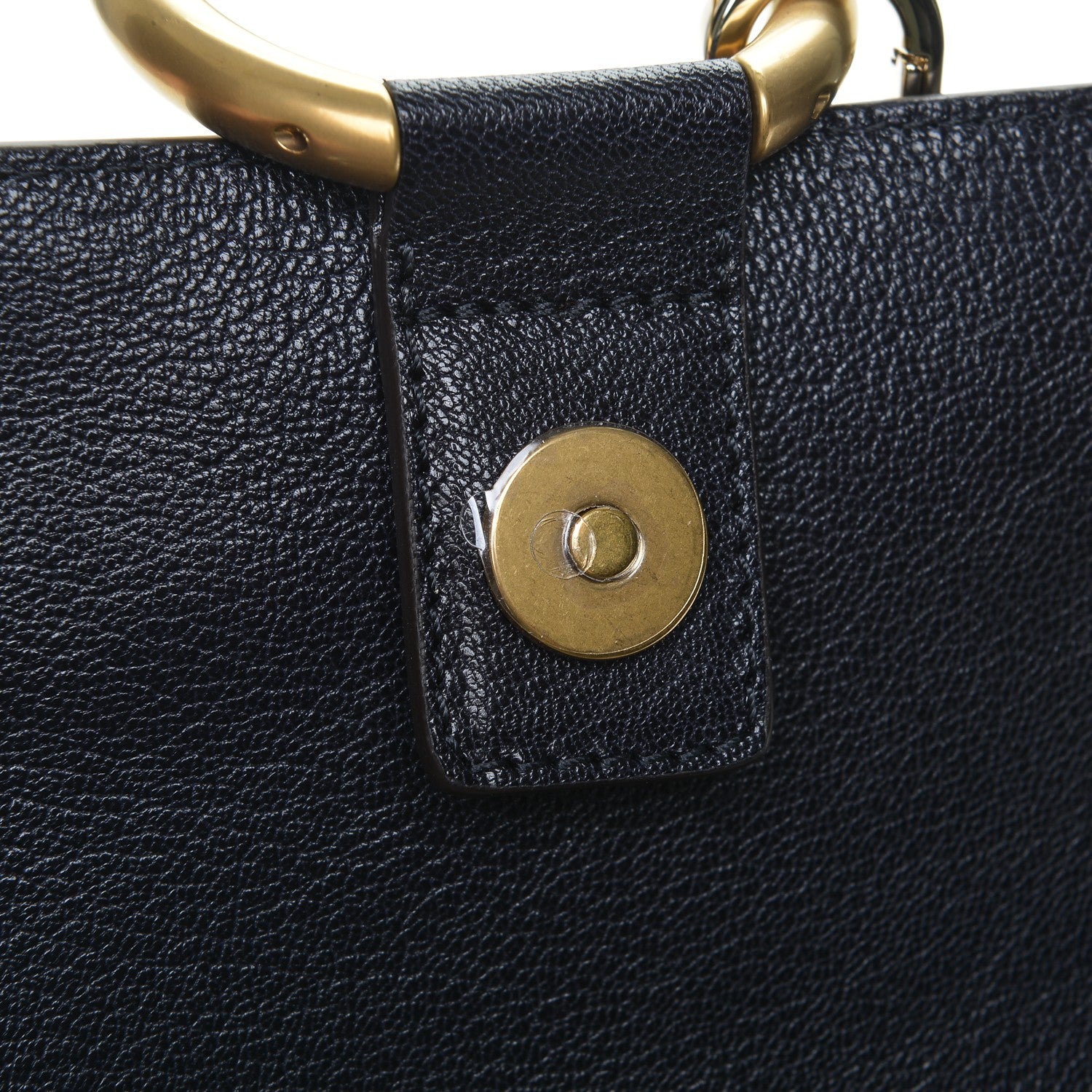 Chloe Calfskin Suede Floral Patchwork Studded Small Faye Shoulder Bag Full Blue 7 of 7