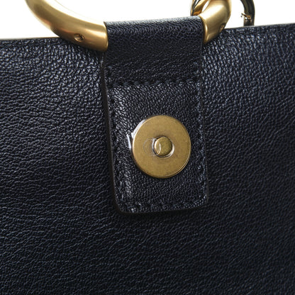 Chloe Calfskin Suede Floral Patchwork Studded Small Faye Shoulder Bag Full Blue 7 of 7