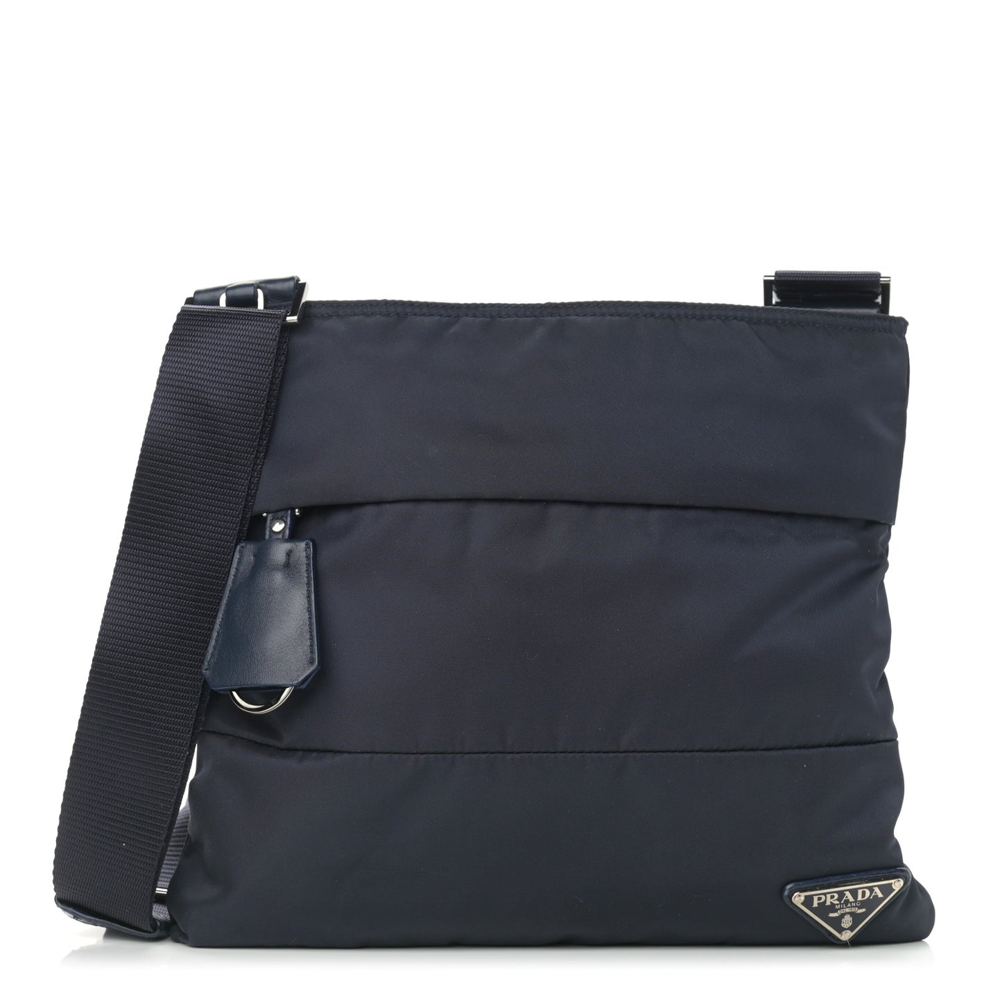 Tessuto Nylon Vela Messenger Bag Bleu