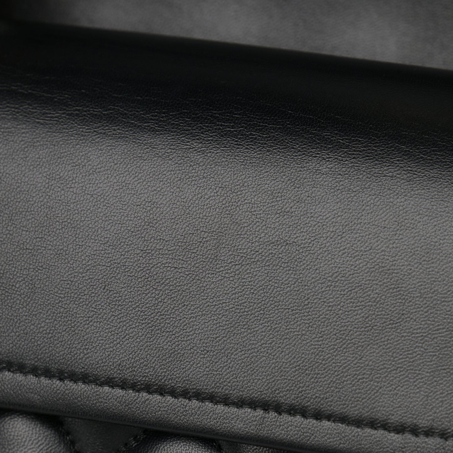 Lambskin Quilted Jumbo Double Flap Black