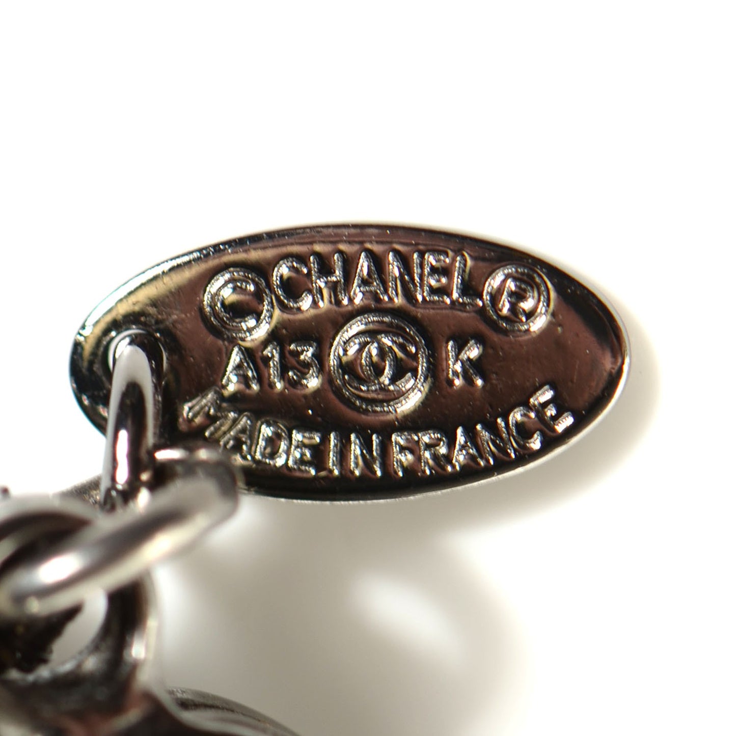 Glass Bead CC Map Bracelet Ruthenium Black