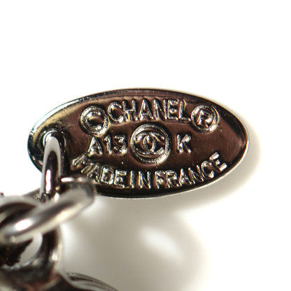 Chanel Glass Bead CC Map Bracelet Ruthenium Black 4 of 6