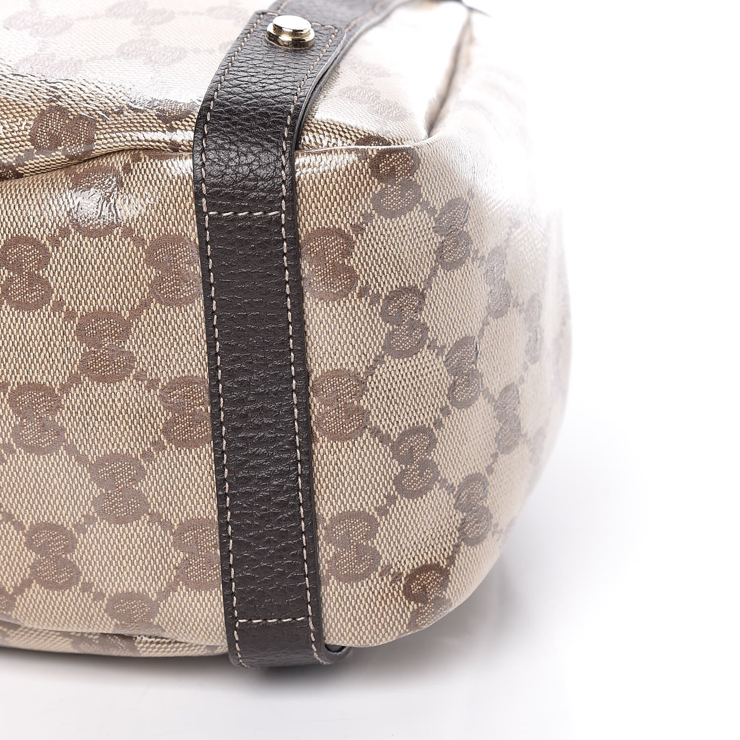 Gucci Crystal Monogram Medium Abbey Shoulder Bag Dark Brown 9 of 9