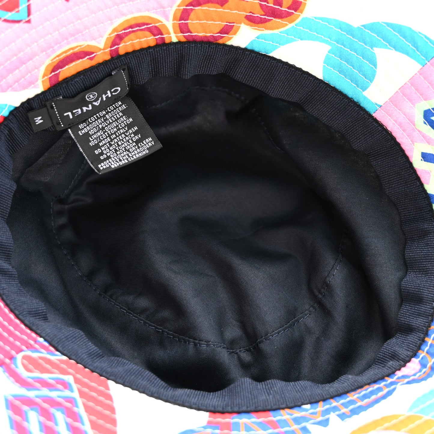 Cotton Cloche Bucket Hat M Pink Red White Turquoise