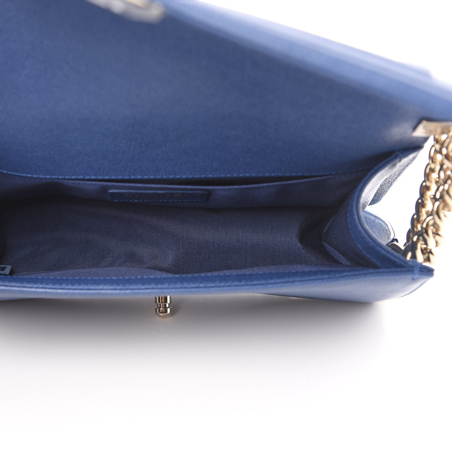 Chanel Caviar Quilted Medium Boy Flap Dark Blue 5 of 12