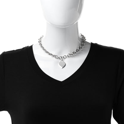Tiffany Sterling Silver Heart Tag Necklace 2 of 7