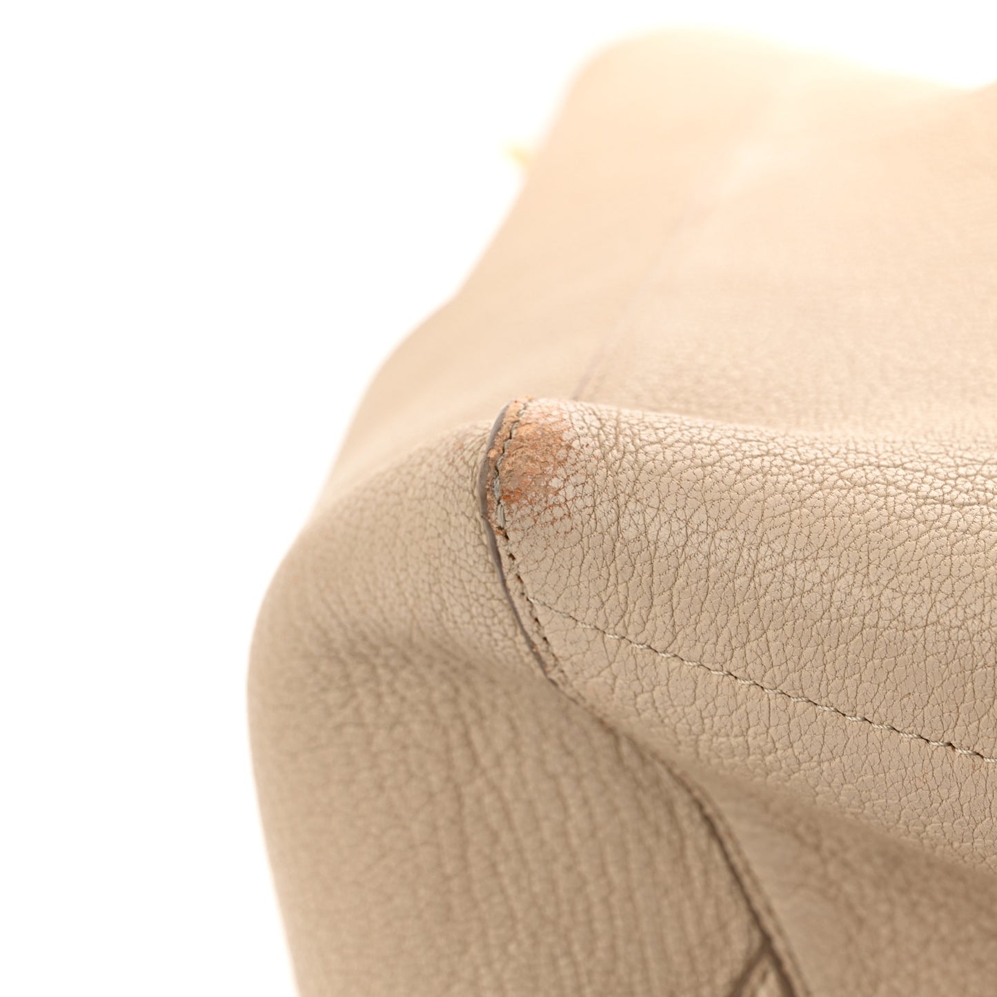 Soft Grained Calfskin Sangle Bucket Bag Dune