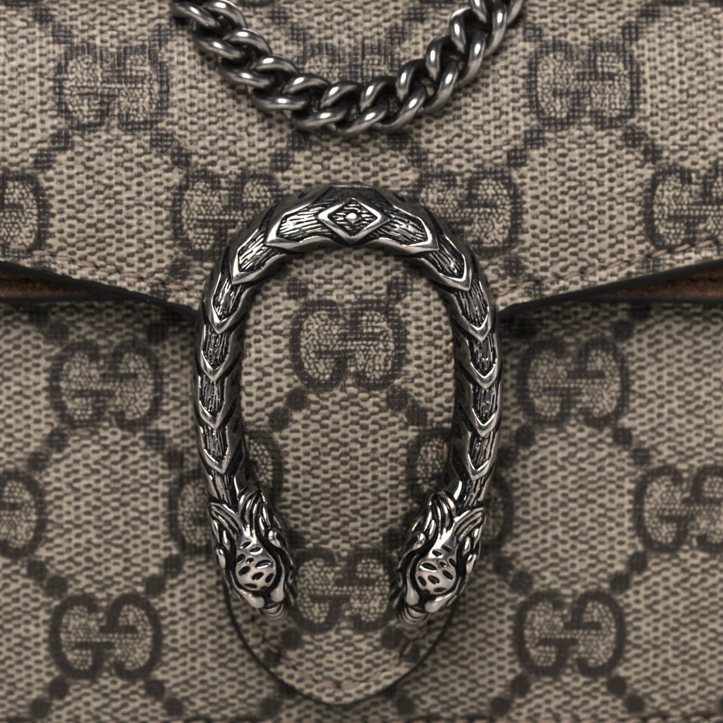 GG Supreme Monogram Super Mini Dionysus Shoulder Bag Taupe