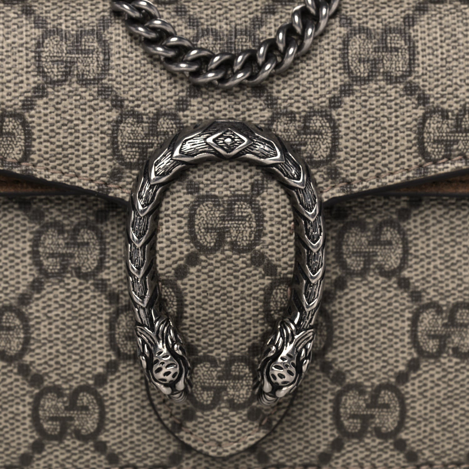 Gucci GG Supreme Monogram Super Mini Dionysus Shoulder Bag Taupe 7 of 11