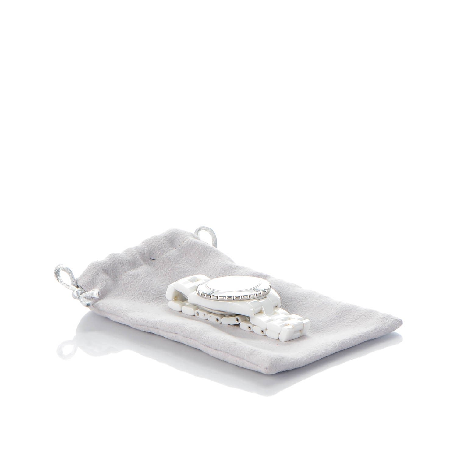 Chanel Stainless Steel Ceramic Diamond 38mm J12 Automatic Watch White 5 of 7