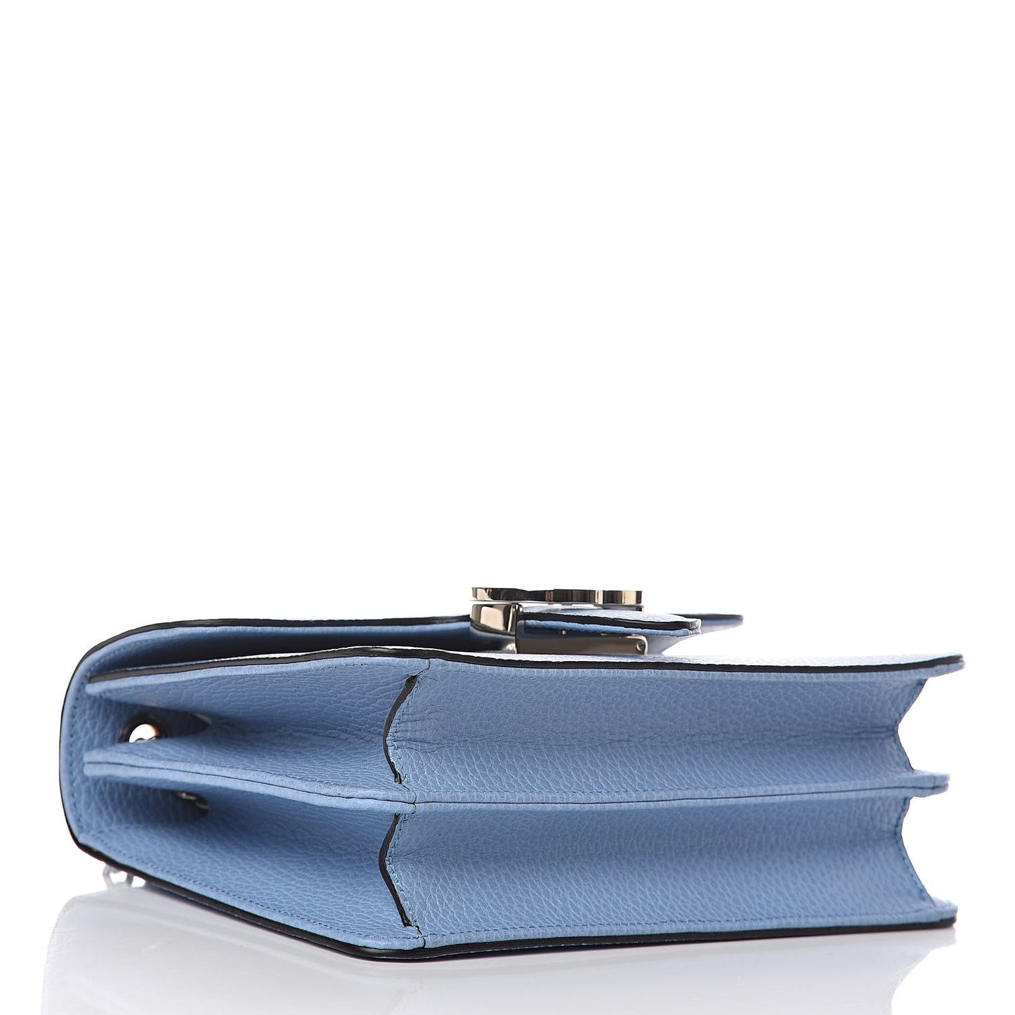 Dollar Calfskin Small Interlocking G Shoulder Bag Mineral Blue