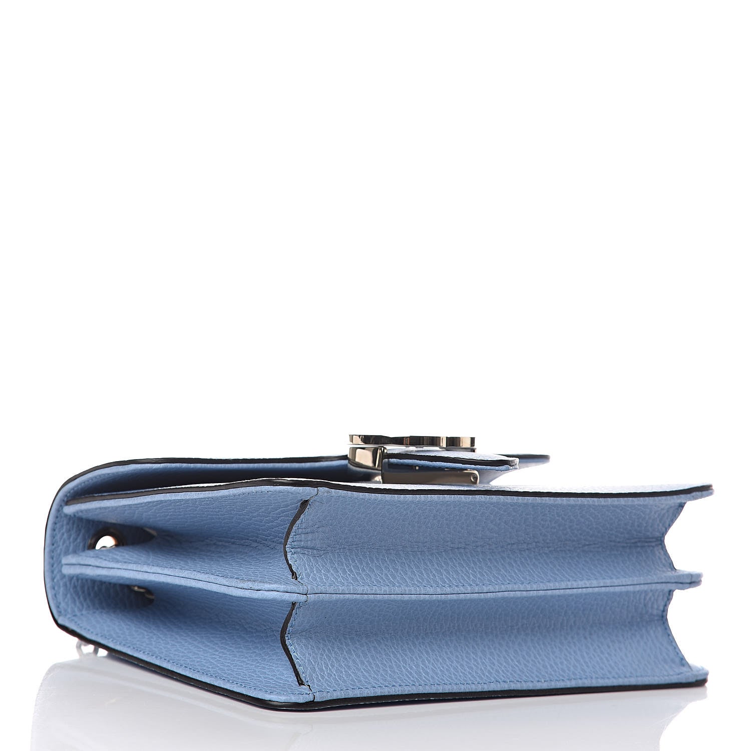 Gucci Dollar Calfskin Small Interlocking G Shoulder Bag Mineral Blue 4 of 10