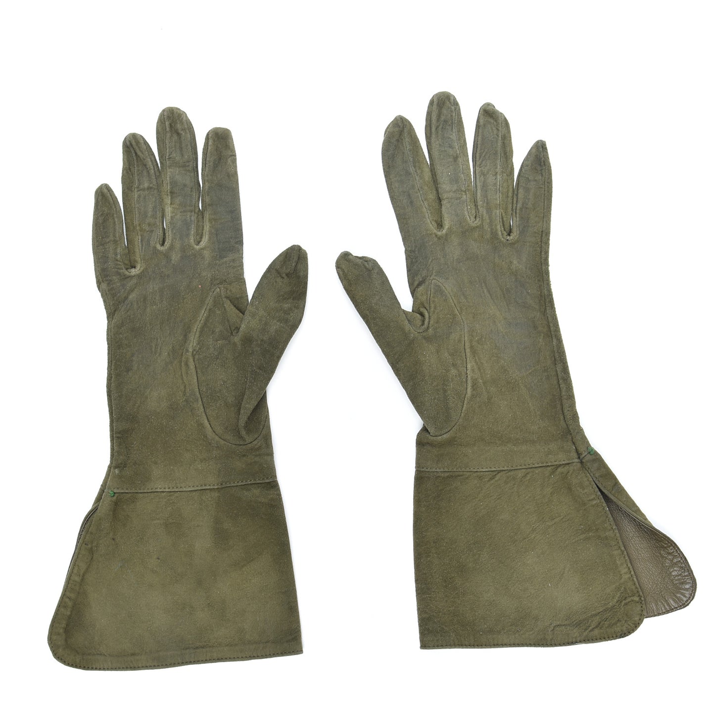 Suede Goatskin CC Gloves 7 Green