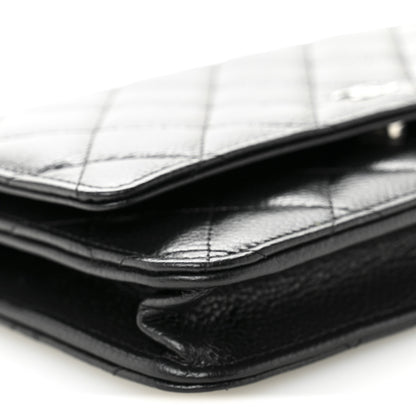 Chanel Caviar Quilted Wallet On Chain WOC Black 10 of 12