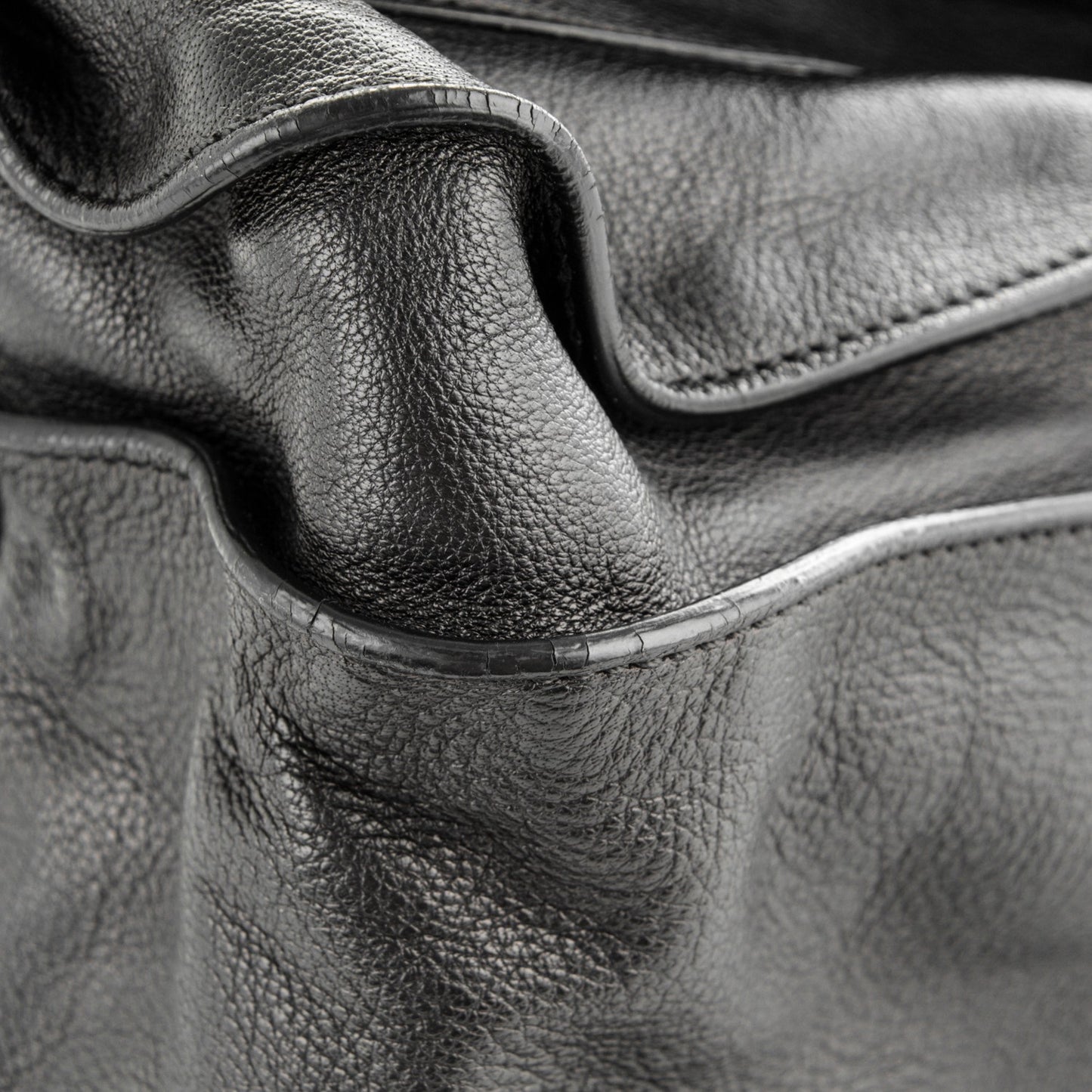 Lambskin PS1 Extra Large Satchel Black