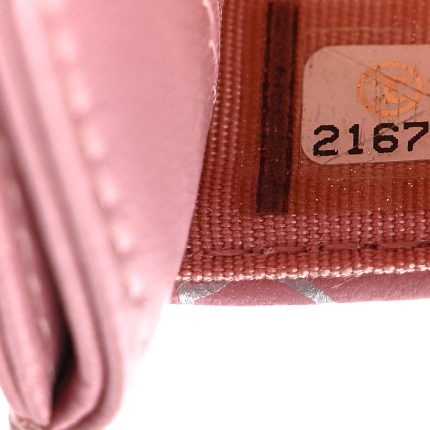 Chanel Lambskin Camellia Embossed Card Holder Pink Silver 8 of 9