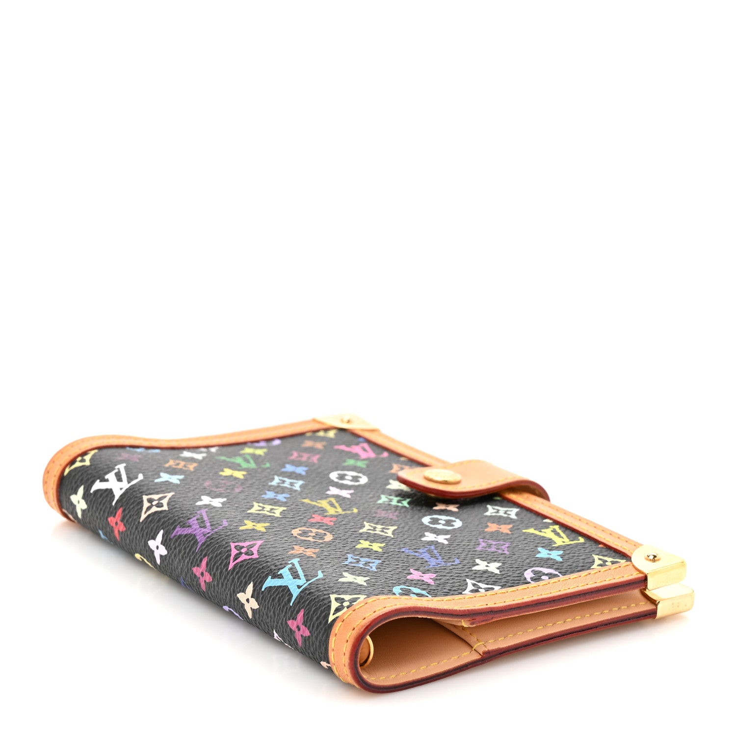 Louis Vuitton Monogram Multicolor Small Ring Agenda Cover Black 4 of 8