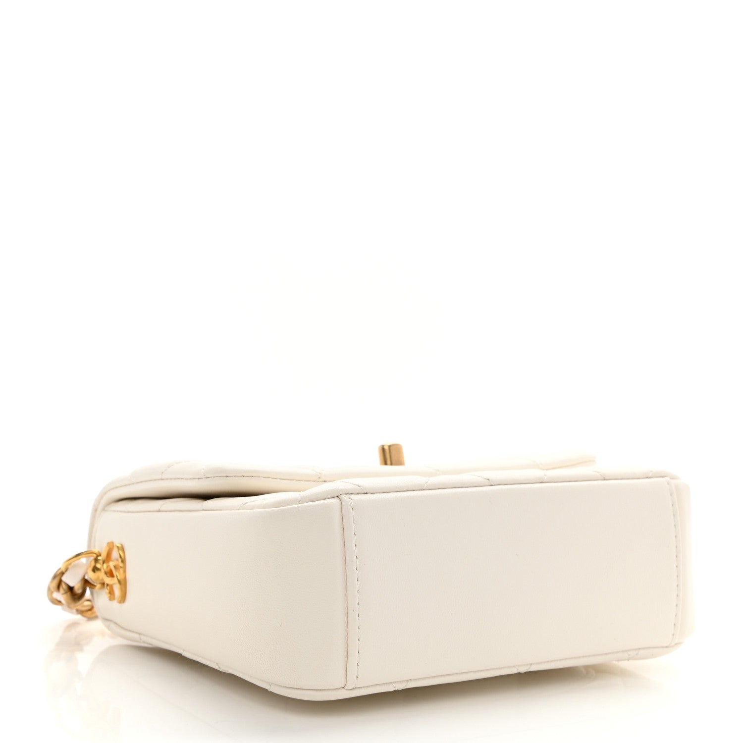 Chanel Lambskin Quilted Mini Side Note Flap White 4 of 10