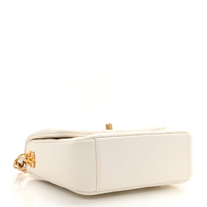 Chanel Lambskin Quilted Mini Side Note Flap White 4 of 10