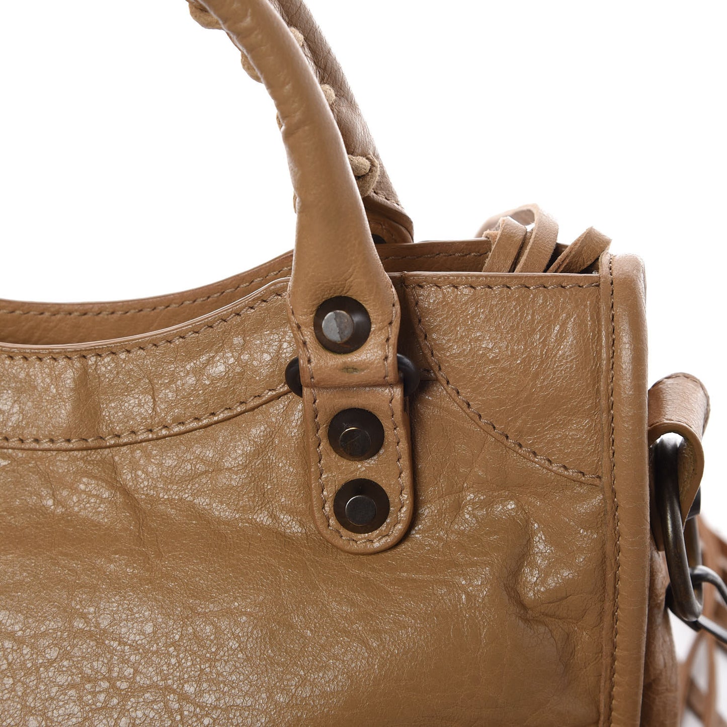 Agneau Classic Hardware Mini City Beige Nougatine