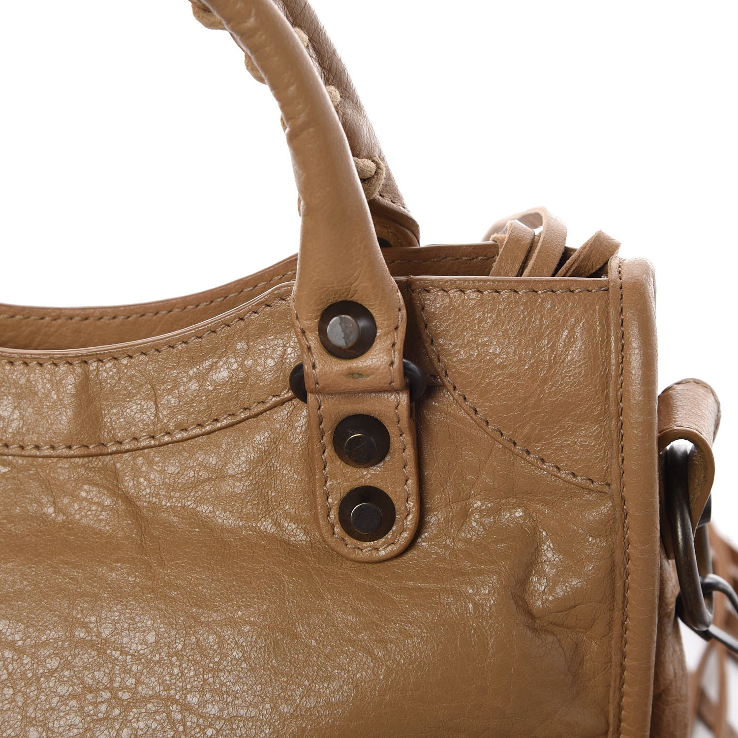 Balenciaga Agneau Classic Hardware Mini City Beige Nougatine 10 of 11
