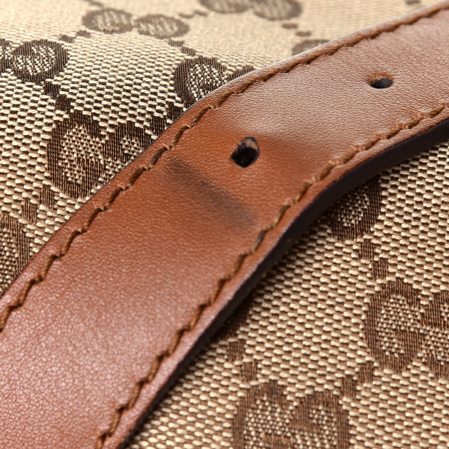 Monogram Large Flat Messenger Bag Brown