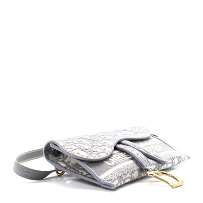 Christian Dior Oblique Slim Saddle Pouch Grey 4 of 11