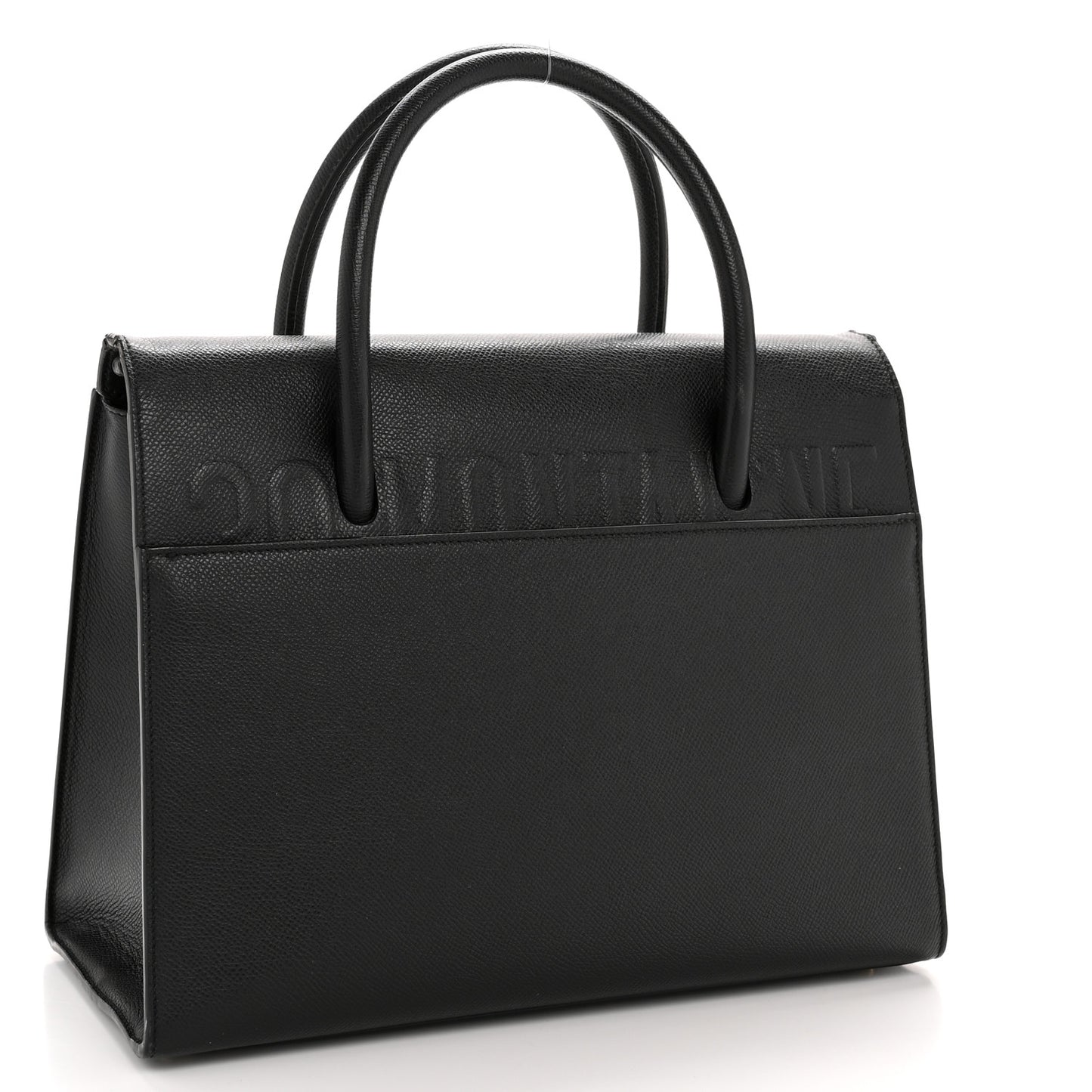 Grained Calfskin Large St. Honore Tote Black