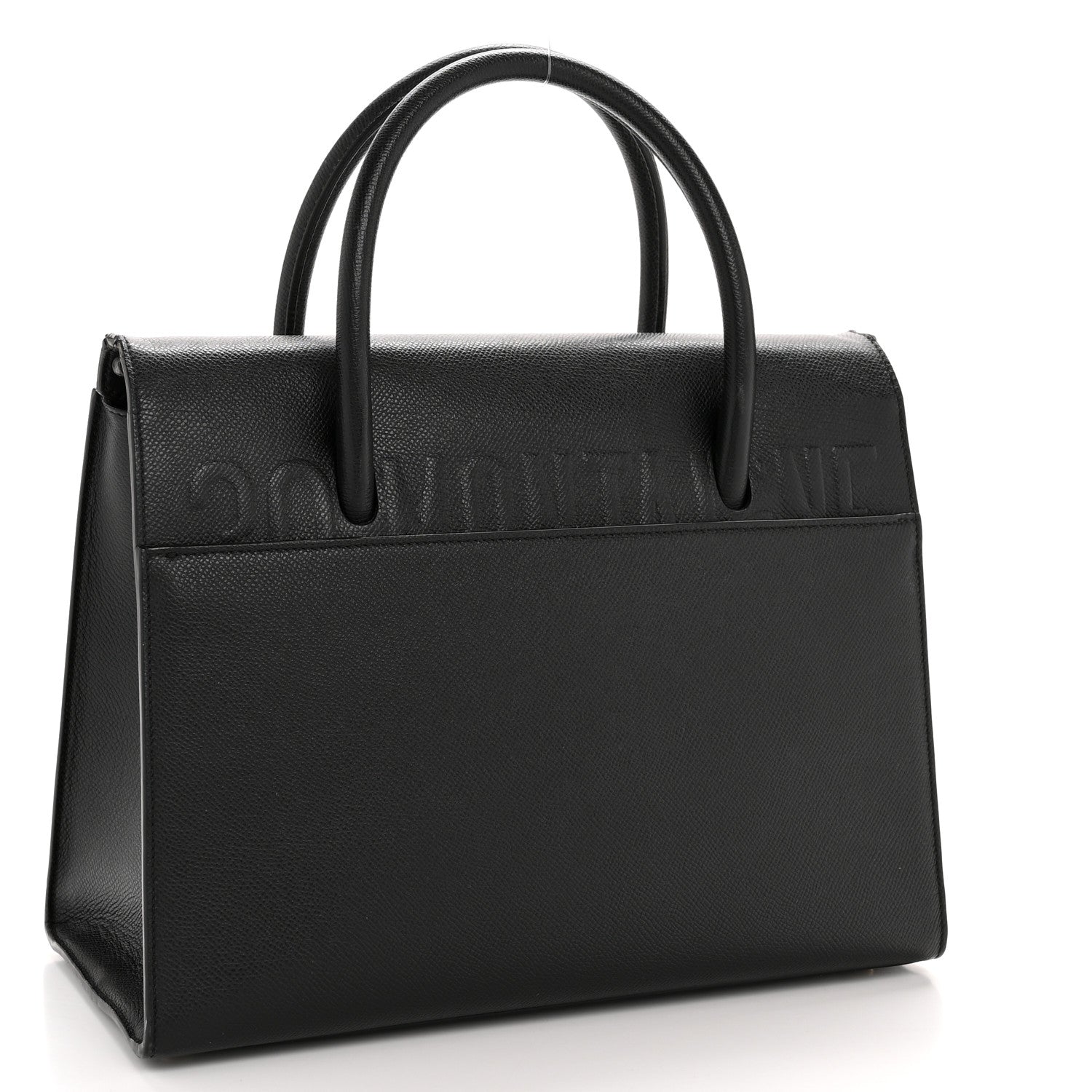 Christian Dior Grained Calfskin Large St. Honore Tote Black 4 of 14