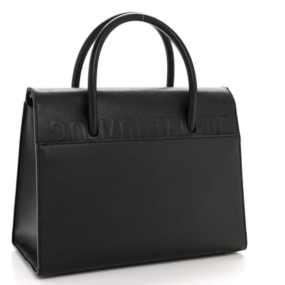 Christian Dior Grained Calfskin Large St. Honore Tote Black 4 of 14